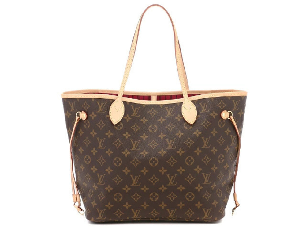LOUIS VUITTON Monogram Neverfull Tote Bag Pivoine